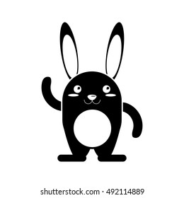 Isolated rabbit cartoon design