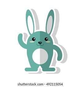 Isolated rabbit cartoon design