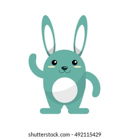 Isolated rabbit cartoon design