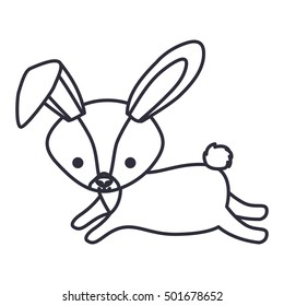 Isolated rabbit cartoon design