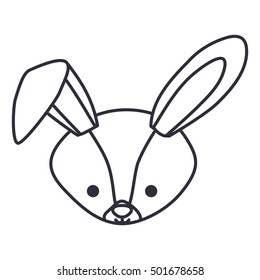 Isolated rabbit cartoon design