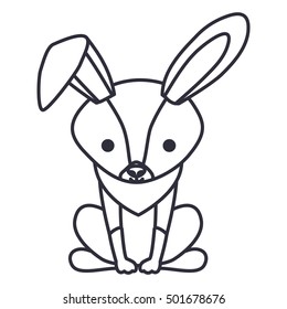 Isolated rabbit cartoon design