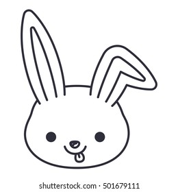 Isolated rabbit cartoon design