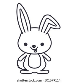 Isolated rabbit cartoon design