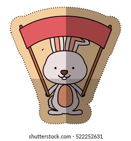 Isolated rabbit cartoon design