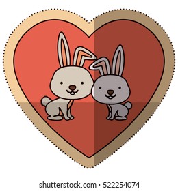 Isolated rabbit cartoon design