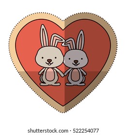 Isolated rabbit cartoon design