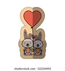 Isolated rabbit cartoon design