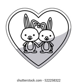 Isolated rabbit cartoon design