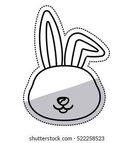 Isolated rabbit cartoon design