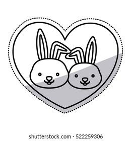 Isolated rabbit cartoon design