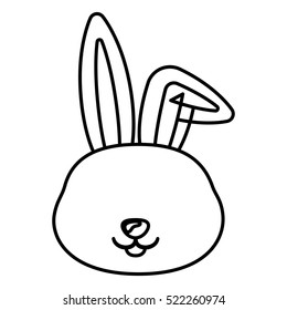 Isolated rabbit cartoon design