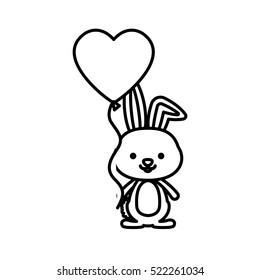 Isolated rabbit cartoon design
