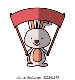 Isolated rabbit cartoon design