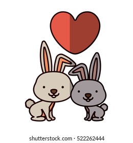 Isolated rabbit cartoon design