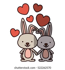 Isolated rabbit cartoon design