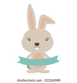 Isolated rabbit cartoon design
