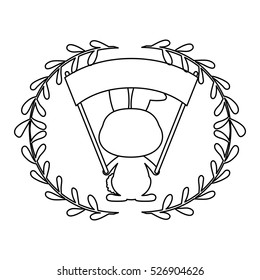 Isolated rabbit cartoon design
