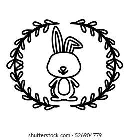 Isolated rabbit cartoon design