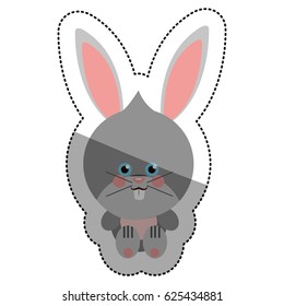 Isolated rabbit cartoon design