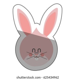 Isolated rabbit cartoon design