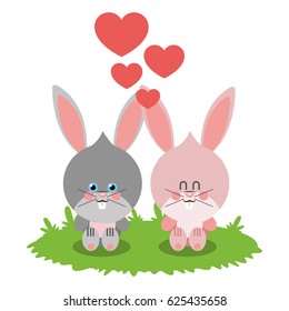 Isolated rabbit cartoon design