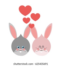 Isolated rabbit cartoon design