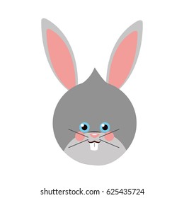 Isolated rabbit cartoon design
