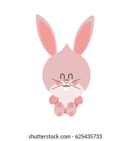 Isolated rabbit cartoon design