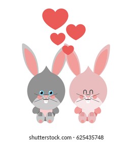 Isolated rabbit cartoon design