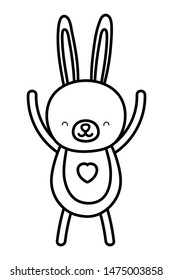Isolated rabbit cartoon vector design vector illustration