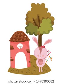 Isolated rabbit cartoon vector design