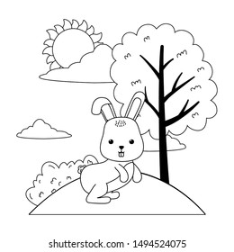 Isolated rabbit cartoon vector design