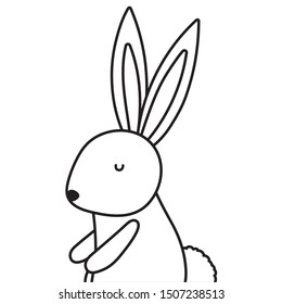 Isolated rabbit cartoon vector design