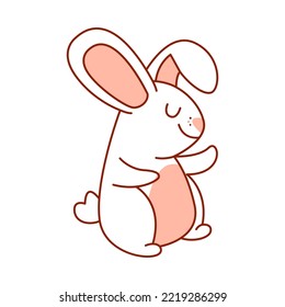 Isolated rabbit draw baby vector illustration