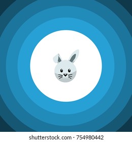 Isolated Rabbit Flat Icon. Bunny Vector Element Can Be Used For Rabbit, Bunny, Hare Design Concept.
