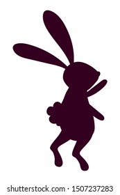 Isolated rabbit silhouette vector design