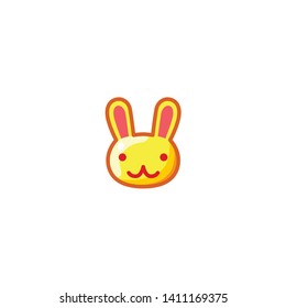 Isolated Rabbit Vector Icon, Emoji, Emoticon