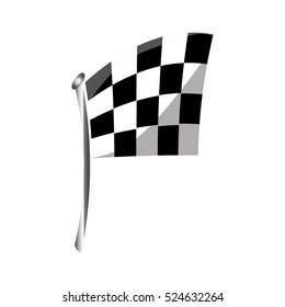 isolated race flag icon vector illustration graphic design