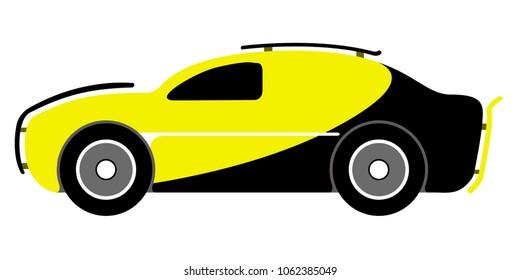 Isolated racing car icon