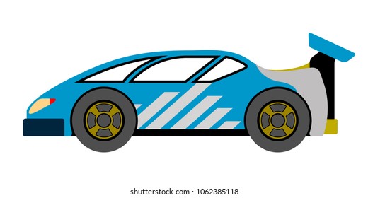 Isolated racing car icon