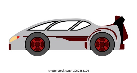 Isolated racing car icon