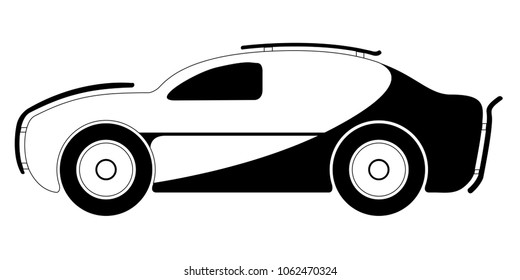 Isolated racing car icon