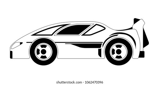 Isolated racing car icon