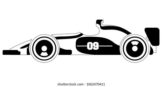 Isolated racing car icon