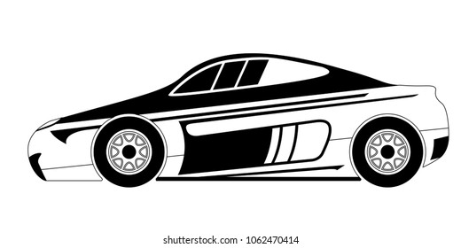 Isolated racing car icon