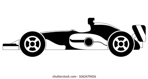 Isolated racing car icon