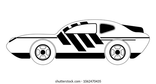 Isolated racing car icon