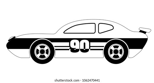 Isolated racing car icon