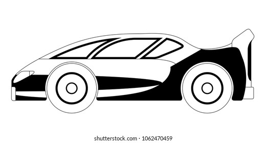 Isolated racing car icon
